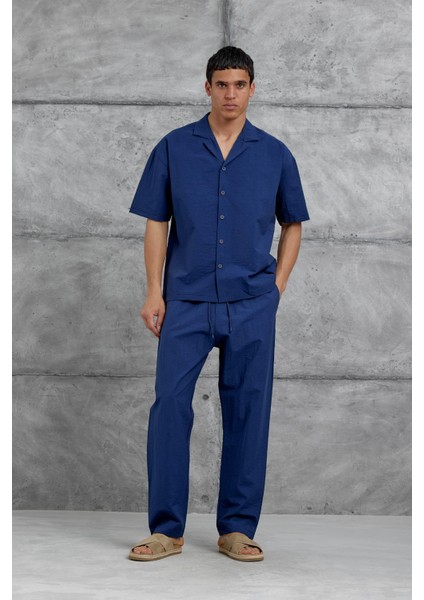 Lacivert Mrk Paraşüt Kumaş Alt-Üst Takım