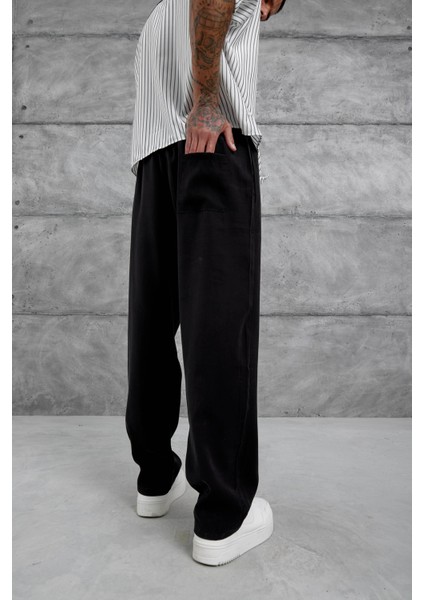 Siyah Kp Duble Kumaş Baggy Pantolon fırsatları