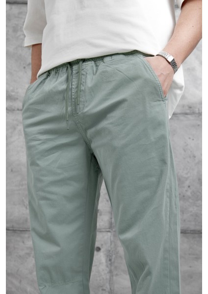 Mint Yeşili Yp Paça Lastikli Pantolon