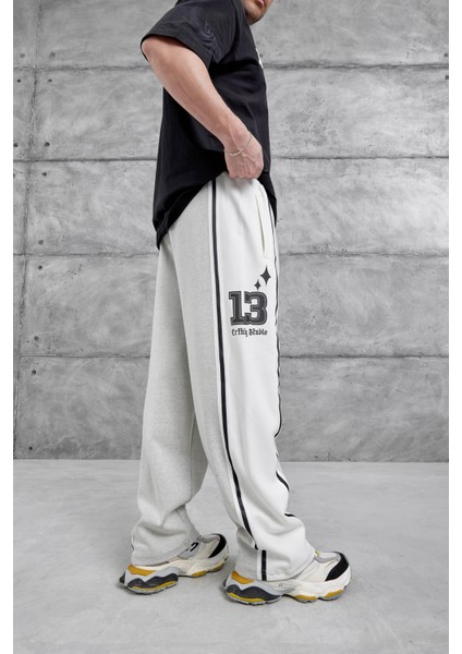Gri Weirdx Yazılı Baggy Eşofman