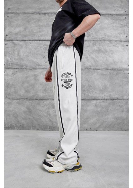 Gri Weirdx Yazılı Baggy Eşofman