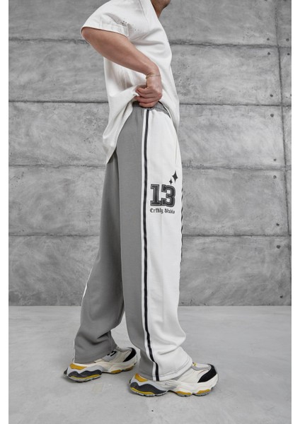 Füme Weirdx Yazılı Baggy Eşofman