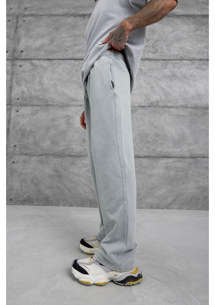 Gri Yıkamalı Basic Baggy Eşofman