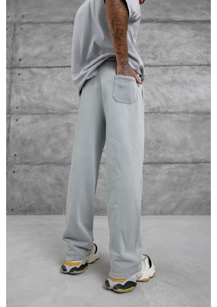 Gri Yıkamalı Basic Baggy Eşofman