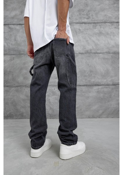 Siyah MB Parça Detaylı Baggy Jean modelleri