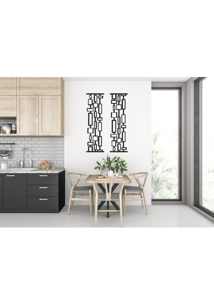 Orta Yüzyıl Modern Metal Duvar Sanatı 2'li Set, Orta Yüzyıl Modern Duvar Sanatı
