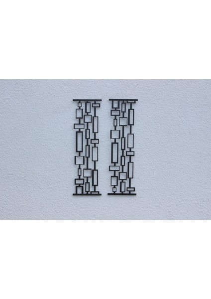 Orta Yüzyıl Modern Metal Duvar Sanatı 2'li Set, Orta Yüzyıl Modern Duvar Sanatı