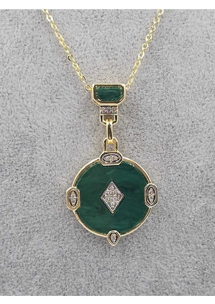 Ithal Özel Seri Yeşil Malakit Chloe Kolye fiyatları