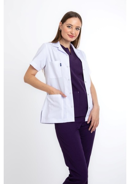 Beyaz Ceket Boy Kısa Kol Klasik Yaka Doktor Önlüğü fırsatları