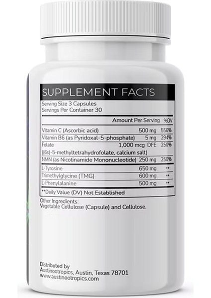 Dopamıne Mental Focus +Nmn 835 mg 90 Veg Capsul