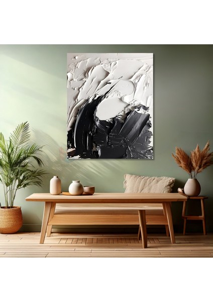 Soyut Temalı Kanvas Tablo Modern Sade Şık Siyah ve Beyaz Salon Ev Dekorasyon Kanvas Duvar Tablosu fırsatları