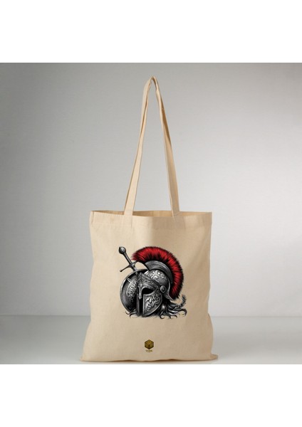 Özel Tasarım Gladyatör Baskılı Bez Çanta , Pinterest Kanvas Çanta Pamuklu 35*40 cm