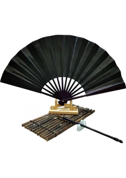 Yelpaze Saten Kraft Siyah