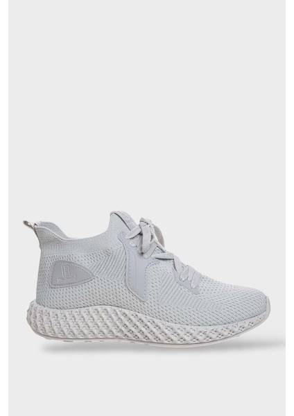 Triko Örme Sneaker Spor Ayakkabı Siyah - Beyaz