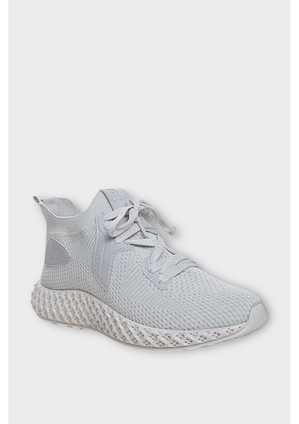 Triko Örme Sneaker Spor Ayakkabı Siyah - Beyaz