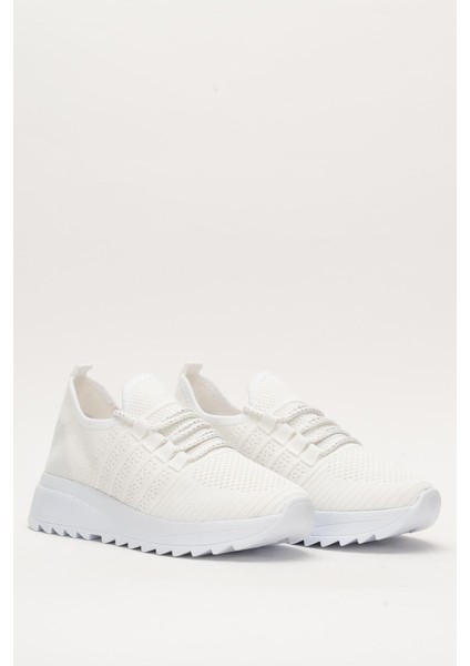 Kadın Ortopedik Taban Triko Günlük Spor Ayakkabı BEYAZ modelleri