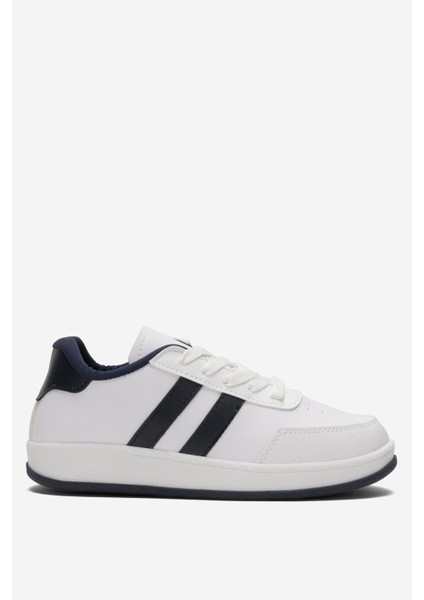 Düz Hafif Taban Günlük Sneaker Ayakkabı Beyaz - Yeşil