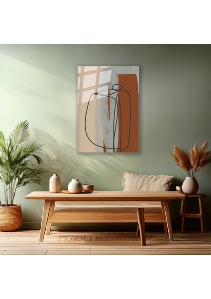 Cam Duvar Tablosu Soyut Dijital Baskı Salon Tablosu Modern Tasarım Tablo