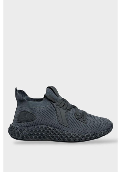 Triko Örme Sneaker Spor Ayakkabı Siyah - Beyaz