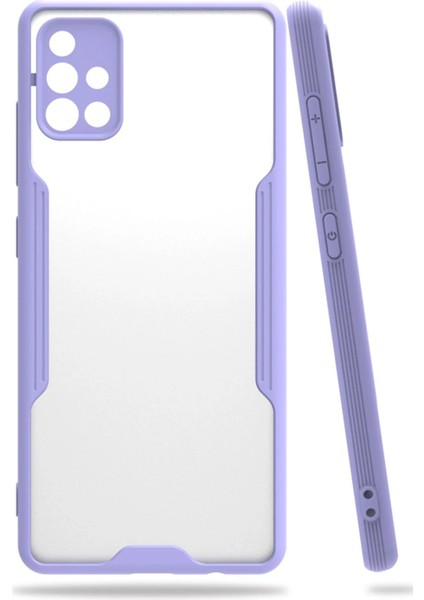 Samsung Galaxy A71 Kılıf Platin Silikon - Lila Ferrg