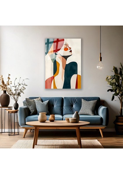 Soyut Çizim Kadın Resmi Cam Tablo Duvar Tablosu Modern Ev Dekoru Cam Salon Tablosu modelleri