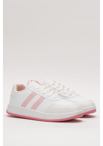 Unisex Düz Hafif Taban Günlük Sneaker Ayakkabı Beyaz - Pembe modelleri