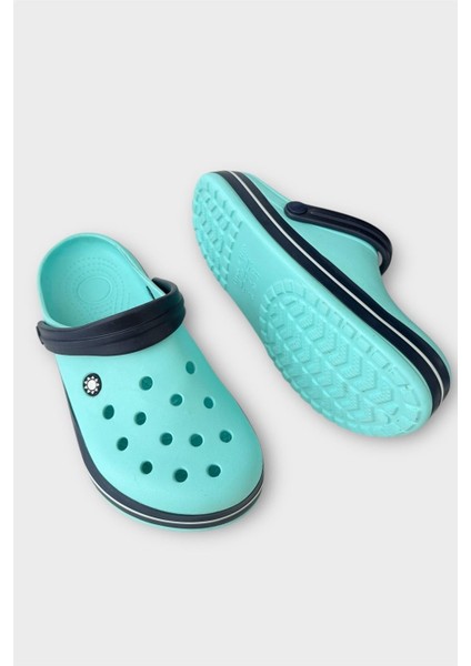 Unisex Comfort Hafif Medikal Hemşire Sabo Terlik TURKUAZ - SİYAH