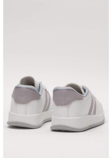 Düz Hafif Taban Günlük Sneaker Ayakkabı Beyaz - Yeşil
