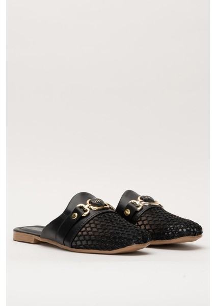 Kadın Tokalı FileliTerlik SİYAH