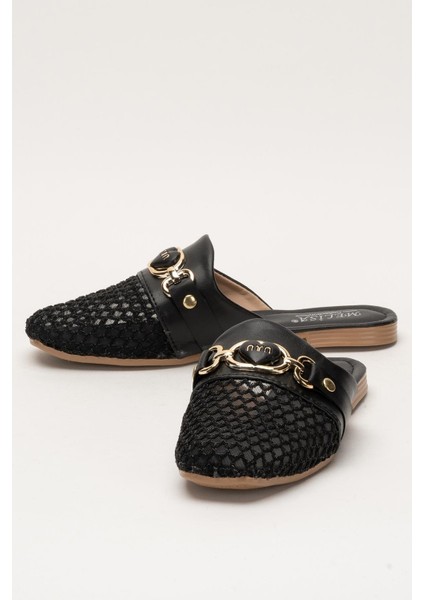 Kadın Tokalı FileliTerlik SİYAH