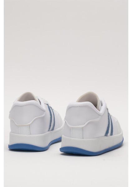 Düz Hafif Taban Günlük Sneaker Ayakkabı Beyaz - Yeşil