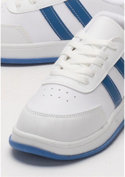 Düz Hafif Taban Günlük Sneaker Ayakkabı Beyaz - Yeşil