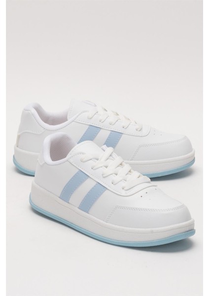 Düz Hafif Taban Günlük Sneaker Ayakkabı Beyaz - Yeşil fiyatları