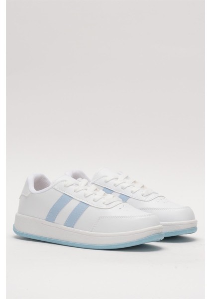 Düz Hafif Taban Günlük Sneaker Ayakkabı Beyaz - Yeşil modelleri