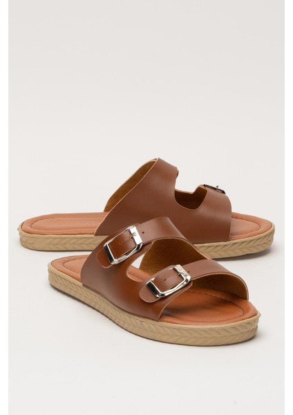 Kadın Çift Bant Ayarlanabilr Tokalı Terlik TABA fiyatları