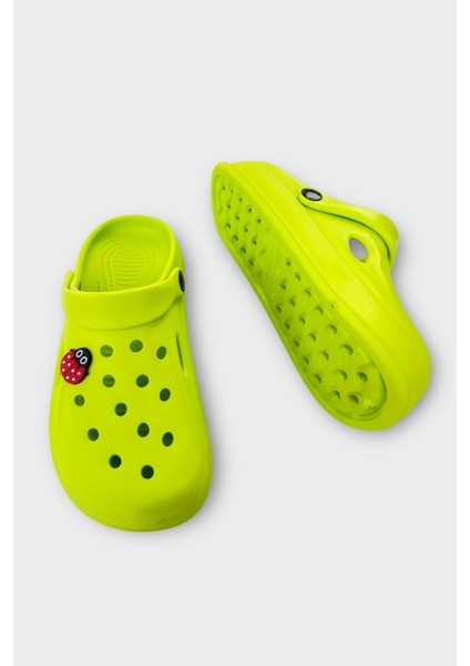 Kadın Comfort Uğur Böceği Tokalı Medikal Hemşire Sabo Terlik YEŞİL indirimleri