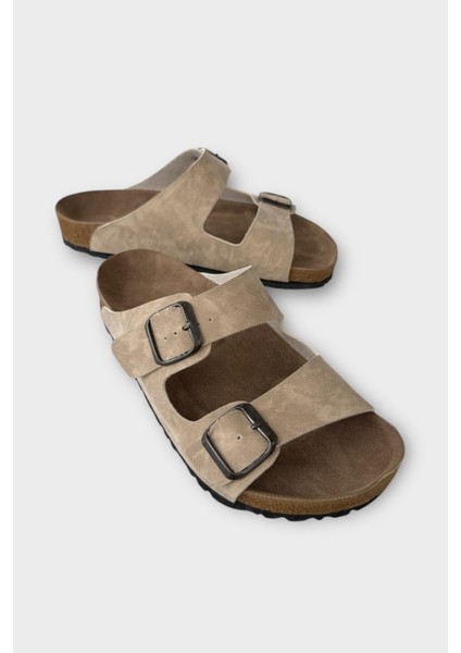 Unisex Çift Tokalı Ortopedik Terlik BEJ fiyatları