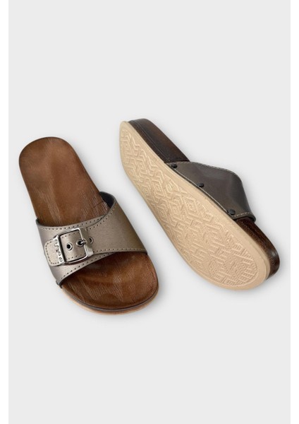 Kadın Günlük Terlik Ayarlanabilir Tek Bant Şık Ortopedik Yazlık Ev Plaj Tatil Iş Terliği Lacivert fırsatları