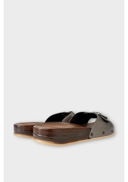 Kadın Günlük Terlik Ayarlanabilir Tek Bant Şık Ortopedik Yazlık Ev Plaj Tatil Iş Terliği Lacivert indirimleri