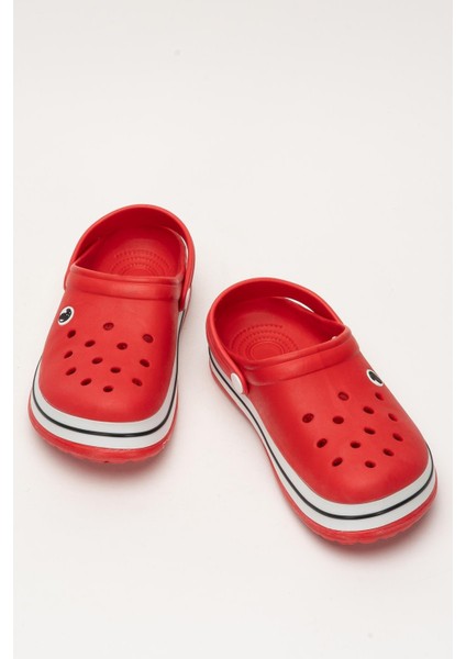 Unisex Confort Medikal Hemşire Sabo Terlik KIRMIZI - BEYAZ