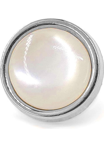20 Adet Yarım Yuvarlak 15MM Inci Çakma Rivet