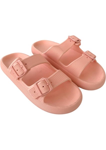 Unisex Çift Tokalı Medikal Hafif Eva Terlik Pudra