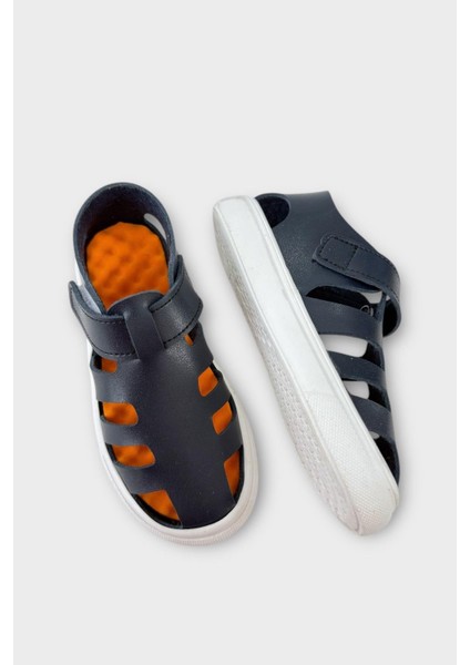 Unisex Cırtlı Esnek Kauçuk Tabanlı Ortopedik Çocuk Spor Sandalet LACİVERT fırsatları