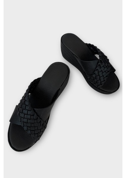 Anatomik Dolgu Taban Yumuşak Rahat Kadın Terlik SİYAH modelleri