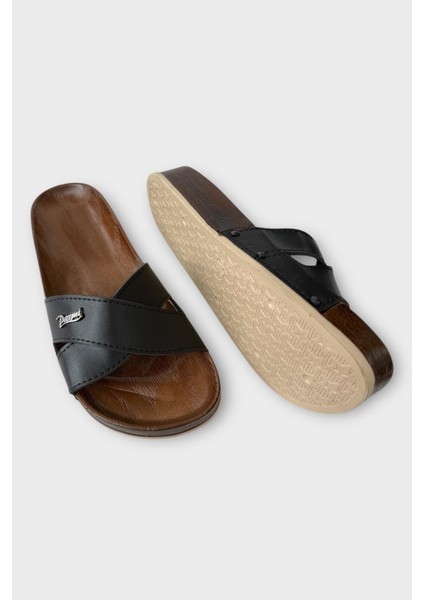 Kadın Günlük Terlik Çapraz Şık Ortopedik Yazlık Ev Plaj Tatil İş Terliği SİYAH fırsatları