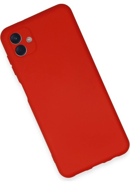 Samsung Galaxy A04E Kılıf Nano Içi Kadife Silikon - Kırmızı Ferrg modelleri