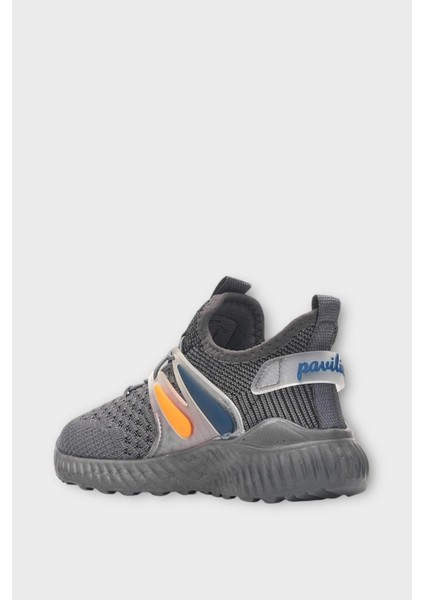 Çocuk Triko Comfort Spor Ayakkabı Siyah - Füme