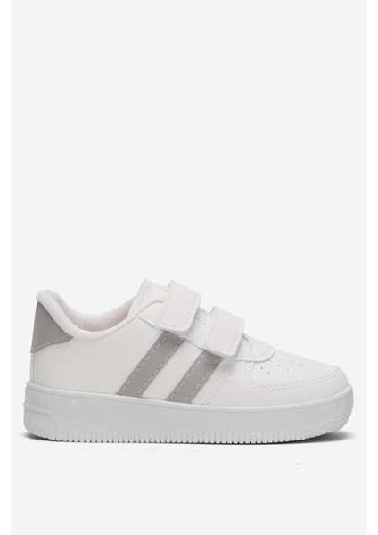 Çocuk Sneaker Spor Ayakkabı Beyaz - Füme