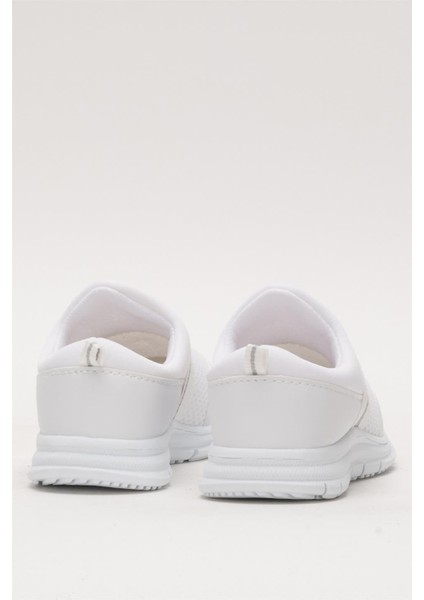 Unisex Lastilkli Hafif Airfle Çocuk Spor Ayakkabı BEYAZ