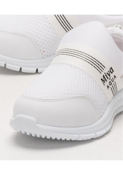 Unisex Lastilkli Hafif Airfle Çocuk Spor Ayakkabı BEYAZ